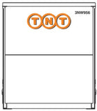 40CS-48 Circle TNT Orange 40' Curtain Sided Containers