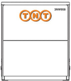 40CS-48 Circle TNT Orange 40' Curtain Sided Containers